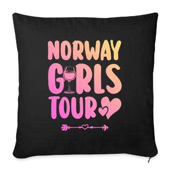 Norway Party Team - Sofa pillowcase 17,3'' x 17,3'' (45 x 45 cm) - black - Front