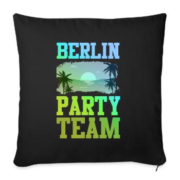 L’équipe du parti berlinois - Housse de coussin décorative 45 x 45 cm - noir - Devant