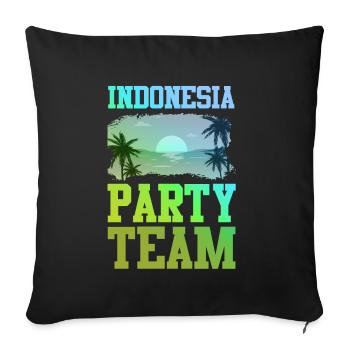 Équipe du parti indonésien - Housse de coussin décorative 45 x 45 cm - noir - Devant