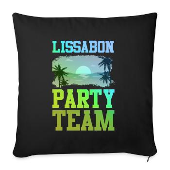 Équipe du parti de Lisbonne - Housse de coussin décorative 45 x 45 cm - noir - Devant