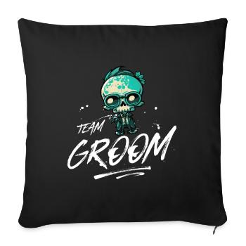 Team Groom Wedding Skeleton - Sofa pillowcase 17,3'' x 17,3'' (45 x 45 cm) - black - Front