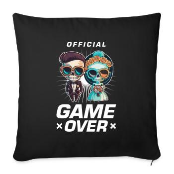 Wedding Couple Game Over Bridal Couple Jga - Sofa pillowcase 17,3'' x 17,3'' (45 x 45 cm) - black - Front