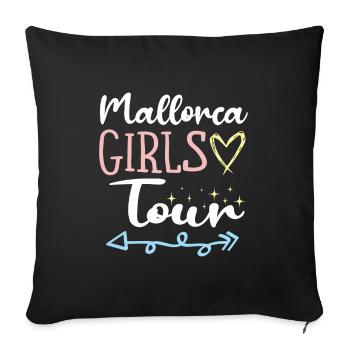 Majorque Girls Tour - Housse de coussin décorative 45 x 45 cm - noir - Devant