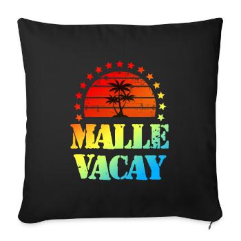 Tourisme Malle - Housse de coussin décorative 45 x 45 cm - noir - Devant