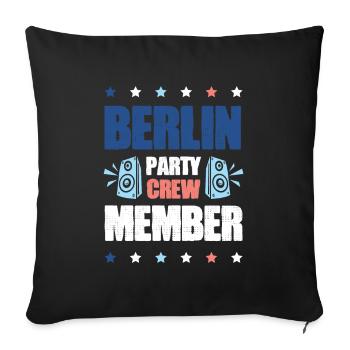 Berlin Party Crew - Housse de coussin décorative 45 x 45 cm - noir - Devant
