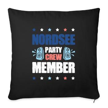 Équipage de la fête en mer du Nord - Housse de coussin décorative 45 x 45 cm - noir - Devant
