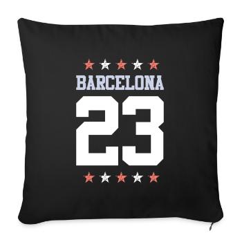 Barcelona 23 - Sofa pillowcase 17,3'' x 17,3'' (45 x 45 cm) - black - Front