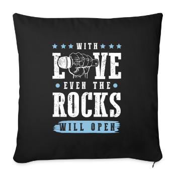 Rock - Housse de coussin décorative 45 x 45 cm - noir - Devant
