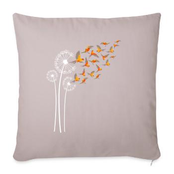 Conure Dandelion Flower For Dandelions and Parrot - Sofa pillowcase 17,3'' x 17,3'' (45 x 45 cm) - light taupe - Front