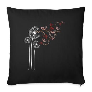 Corn Snake Dandelion Flower For Dandelions Lover - Sofa pillowcase 17,3'' x 17,3'' (45 x 45 cm) - black - Front