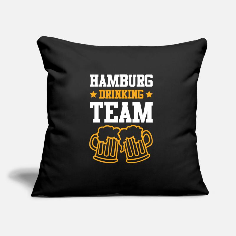 Équipe de consommation d’alcool de Hambourg Housse de coussin décorative 45 x 45 cm