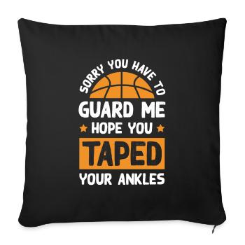 Basketball Sport - Sofa pillowcase 17,3'' x 17,3'' (45 x 45 cm) - black - Front