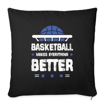 Basketball Sport - Sofa pillowcase 17,3'' x 17,3'' (45 x 45 cm) - black - Front