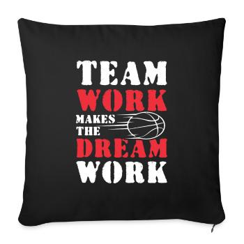 Team Work Basketball - Sofa pillowcase 17,3'' x 17,3'' (45 x 45 cm) - black - Front