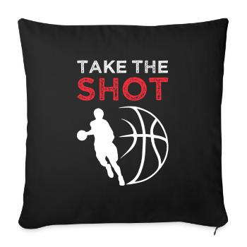 Basketball Sport - Sofa pillowcase 17,3'' x 17,3'' (45 x 45 cm) - black - Front