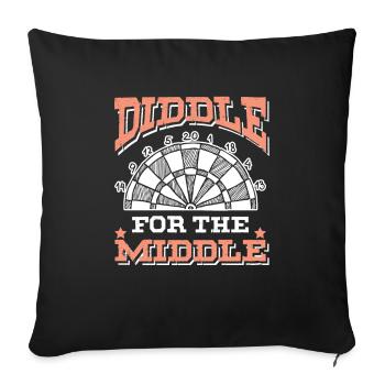 Dart funny saying - Sofa pillowcase 17,3'' x 17,3'' (45 x 45 cm) - black - Front