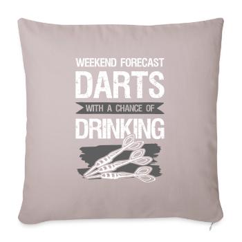 Drinking darts - Sofa pillowcase 17,3'' x 17,3'' (45 x 45 cm) - light taupe - Front