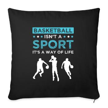Basketball Sport - Sofa pillowcase 17,3'' x 17,3'' (45 x 45 cm) - black - Front