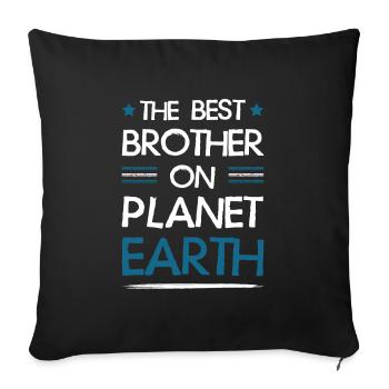 Meilleur frère Dicton - Housse de coussin décorative 45 x 45 cm - noir - Devant