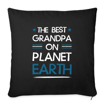 Meilleur dicton de grand-père - Housse de coussin décorative 45 x 45 cm - noir - Devant