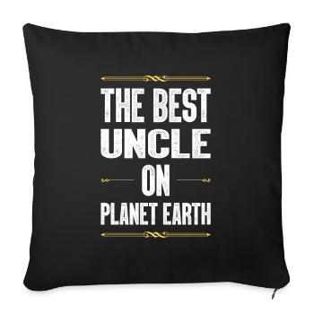 Le meilleur oncle dit - Housse de coussin décorative 45 x 45 cm - noir - Devant