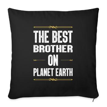 Meilleur frère Dicton - Housse de coussin décorative 45 x 45 cm - noir - Devant