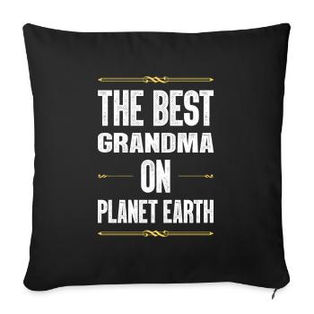 Best Grandma Saying - Sofa pillowcase 17,3'' x 17,3'' (45 x 45 cm) - black - Front