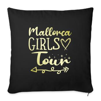 Majorque Girls Tour - Housse de coussin décorative 45 x 45 cm - noir - Devant