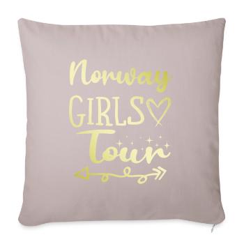 Tournée des filles de Norvège - Housse de coussin décorative 45 x 45 cm - taupe clair - Devant