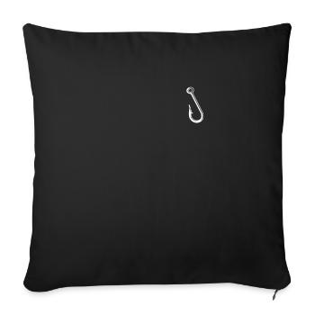 Angelhaken Angler Geschenk Stolzer Angler - Sofakissenbezug 45 x 45 cm - Schwarz - Vorne