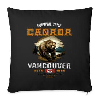 Survival Canada Gift - Sofa pillowcase 17,3'' x 17,3'' (45 x 45 cm) - black - Front