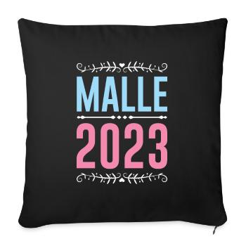 Malle 2023 - Housse de coussin décorative 45 x 45 cm - noir - Devant