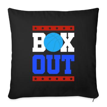Basketball Sport Slogan - Sofa pillowcase 17,3'' x 17,3'' (45 x 45 cm) - black - Front