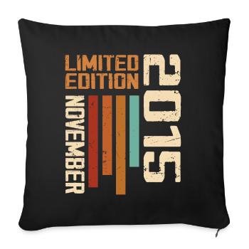 2015 November Birthday gift. November 2015 - Sofa pillowcase 17,3'' x 17,3'' (45 x 45 cm) - black - Front