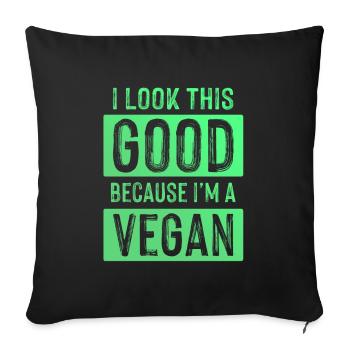 Look Good Vegan - Sofa pillowcase 17,3'' x 17,3'' (45 x 45 cm) - black - Front