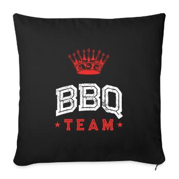 Barbecue Équipe Grillades - Housse de coussin décorative 45 x 45 cm - noir - Devant