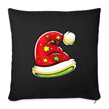 Christmas Hat Christmas Beanie - Sofa pillowcase 17,3'' x 17,3'' (45 x 45 cm) - black - Front