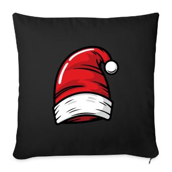Hat Christmas Beanie Christmas - Sofa pillowcase 17,3'' x 17,3'' (45 x 45 cm) - black - Front