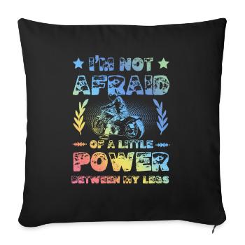 Dicton de puissance de moto - Housse de coussin décorative 45 x 45 cm - noir - Devant