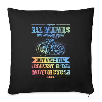 Meilleure moto de maman - Housse de coussin décorative 45 x 45 cm - noir - Devant