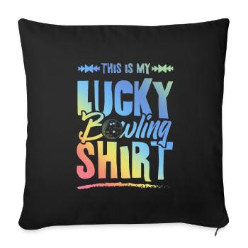 Chance de bowling - Housse de coussin décorative 45 x 45 cm - noir - Devant