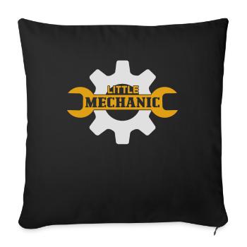 Boys Little Mechanic Kids Mechanic Workshop - Sofa pillowcase 17,3'' x 17,3'' (45 x 45 cm) - black - Front