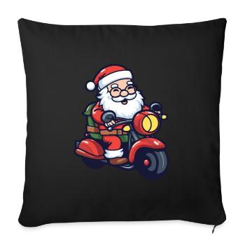 Santa Claus Santa Vehicle - Sofa pillowcase 17,3'' x 17,3'' (45 x 45 cm) - black - Front