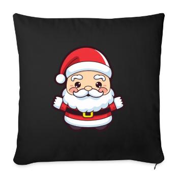 Santa Claus Santa Christmas - Sofa pillowcase 17,3'' x 17,3'' (45 x 45 cm) - black - Front