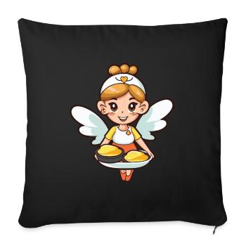 Baking Fairy Baking Cooking - Sofa pillowcase 17,3'' x 17,3'' (45 x 45 cm) - black - Front