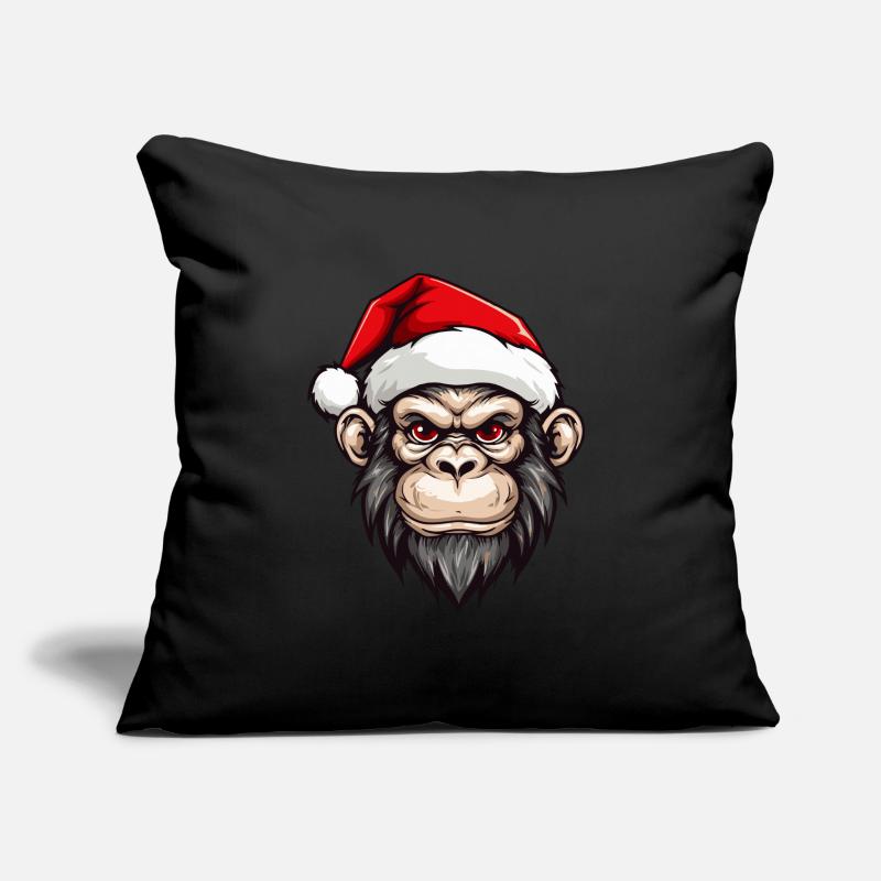 Monkey Head Christmas Xmas Sofa pillowcase 17,3'' x 17,3'' (45 x 45 cm)