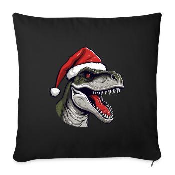 Dinosaur Christmas Animal Head - Sofa pillowcase 17,3'' x 17,3'' (45 x 45 cm) - black - Front
