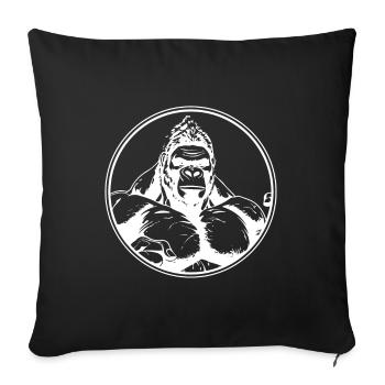 Gorilla Workout Fitness Muscles - Sofa pillowcase 17,3'' x 17,3'' (45 x 45 cm) - black - Front