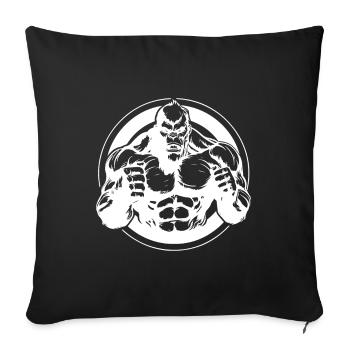 Gorilla Muscles Workout Fitness - Sofa pillowcase 17,3'' x 17,3'' (45 x 45 cm) - black - Front