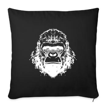 Gorilla Head - Sofa pillowcase 17,3'' x 17,3'' (45 x 45 cm) - black - Front